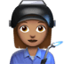 👩🏽‍🏭 woman factory worker: medium skin tone display on Apple